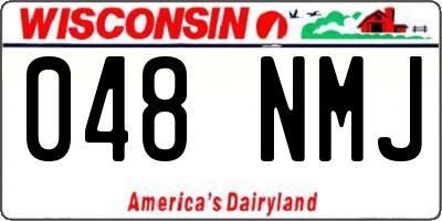 WI license plate 048NMJ