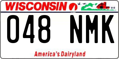 WI license plate 048NMK