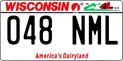 WI license plate 048NML