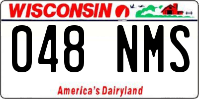 WI license plate 048NMS