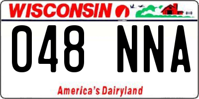 WI license plate 048NNA