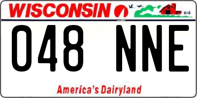 WI license plate 048NNE