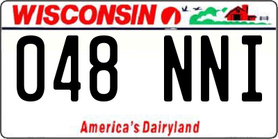 WI license plate 048NNI