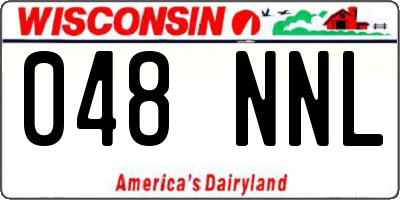 WI license plate 048NNL