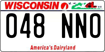 WI license plate 048NNO