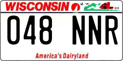 WI license plate 048NNR