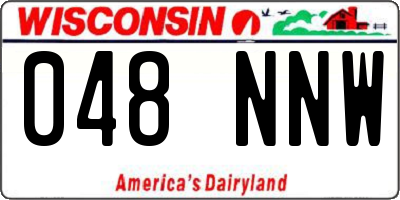 WI license plate 048NNW