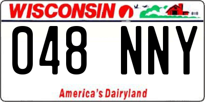WI license plate 048NNY