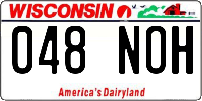 WI license plate 048NOH