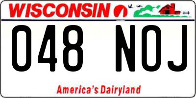 WI license plate 048NOJ