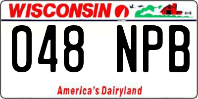WI license plate 048NPB