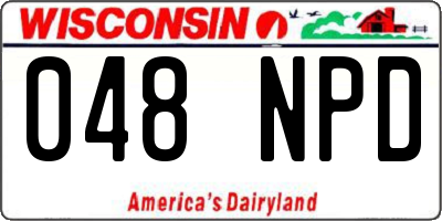 WI license plate 048NPD