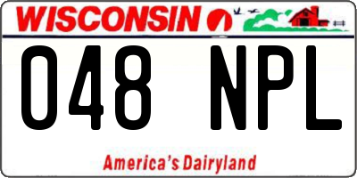 WI license plate 048NPL