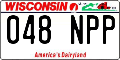 WI license plate 048NPP