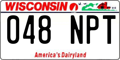 WI license plate 048NPT