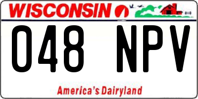 WI license plate 048NPV