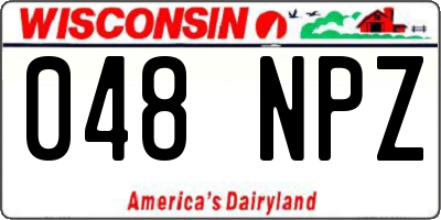 WI license plate 048NPZ