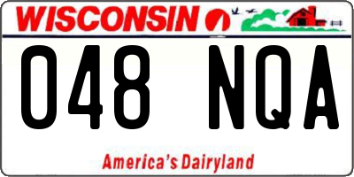WI license plate 048NQA
