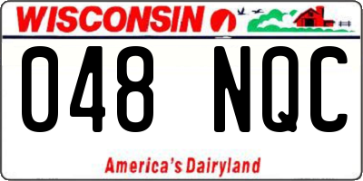 WI license plate 048NQC