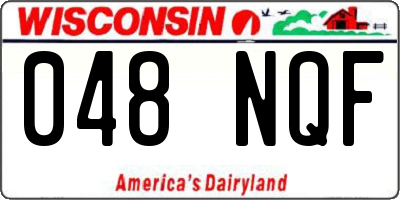 WI license plate 048NQF