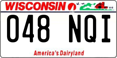 WI license plate 048NQI