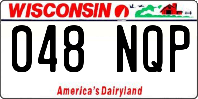 WI license plate 048NQP