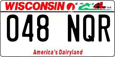 WI license plate 048NQR