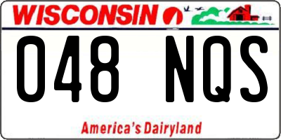 WI license plate 048NQS