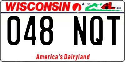 WI license plate 048NQT