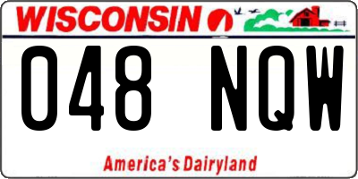 WI license plate 048NQW