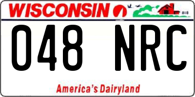 WI license plate 048NRC
