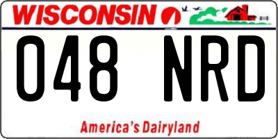 WI license plate 048NRD