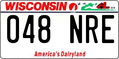 WI license plate 048NRE