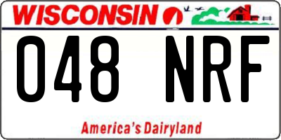 WI license plate 048NRF