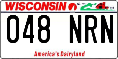 WI license plate 048NRN