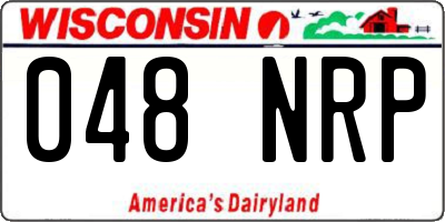WI license plate 048NRP