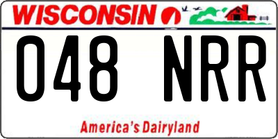 WI license plate 048NRR