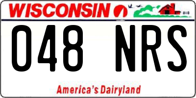 WI license plate 048NRS