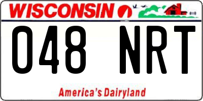 WI license plate 048NRT