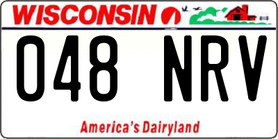WI license plate 048NRV