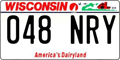 WI license plate 048NRY