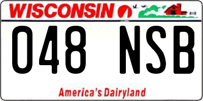 WI license plate 048NSB
