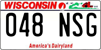 WI license plate 048NSG