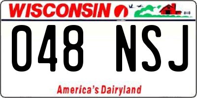 WI license plate 048NSJ