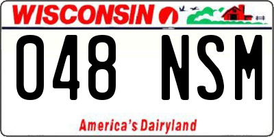 WI license plate 048NSM