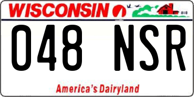 WI license plate 048NSR