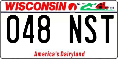 WI license plate 048NST