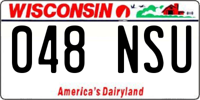 WI license plate 048NSU