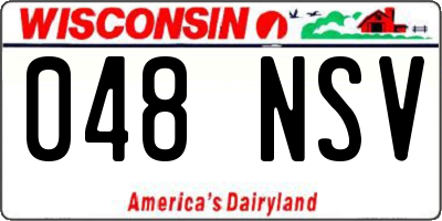 WI license plate 048NSV