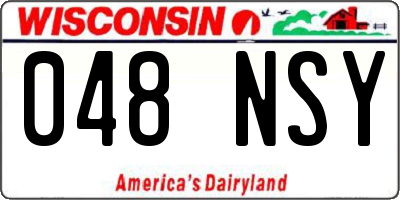 WI license plate 048NSY